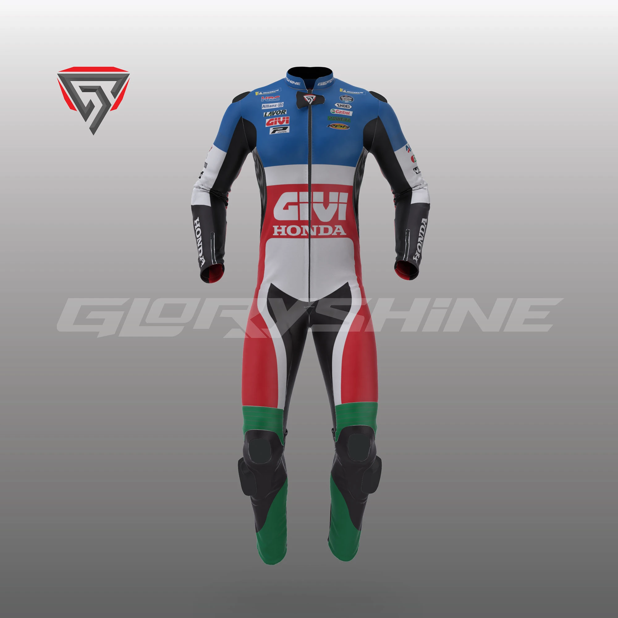 Alex Marquez Leather Suit Team LCR Honda Castrol MotoGP 2021 Front 3D
