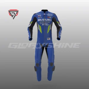 Alex Rins Leather Suit Team Suzuki ECSTAR MotoGP 2019 Front 3D