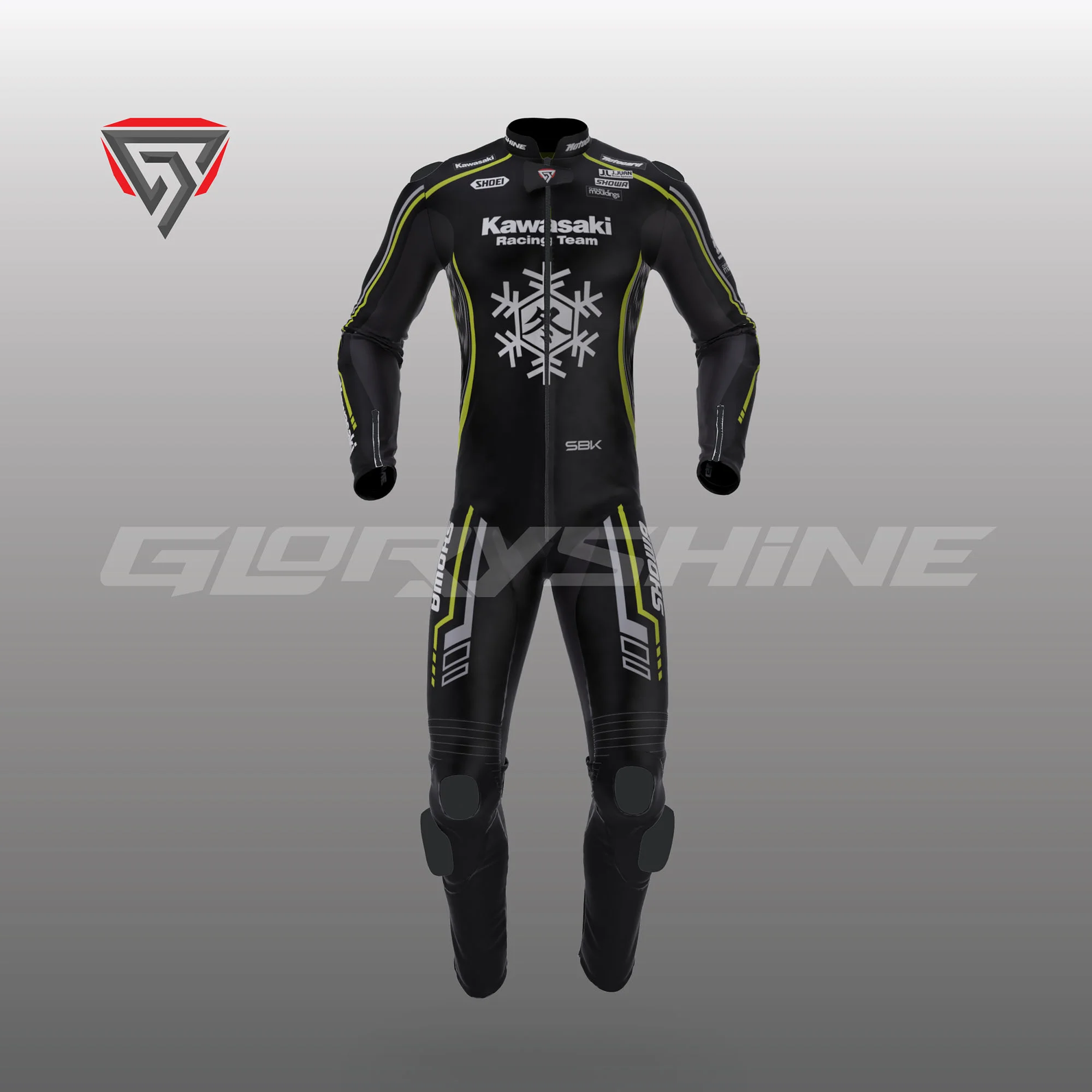 Axel Bassani Winter Test Suit Kawasaki Racing Team WSBK 2024 Front 3D