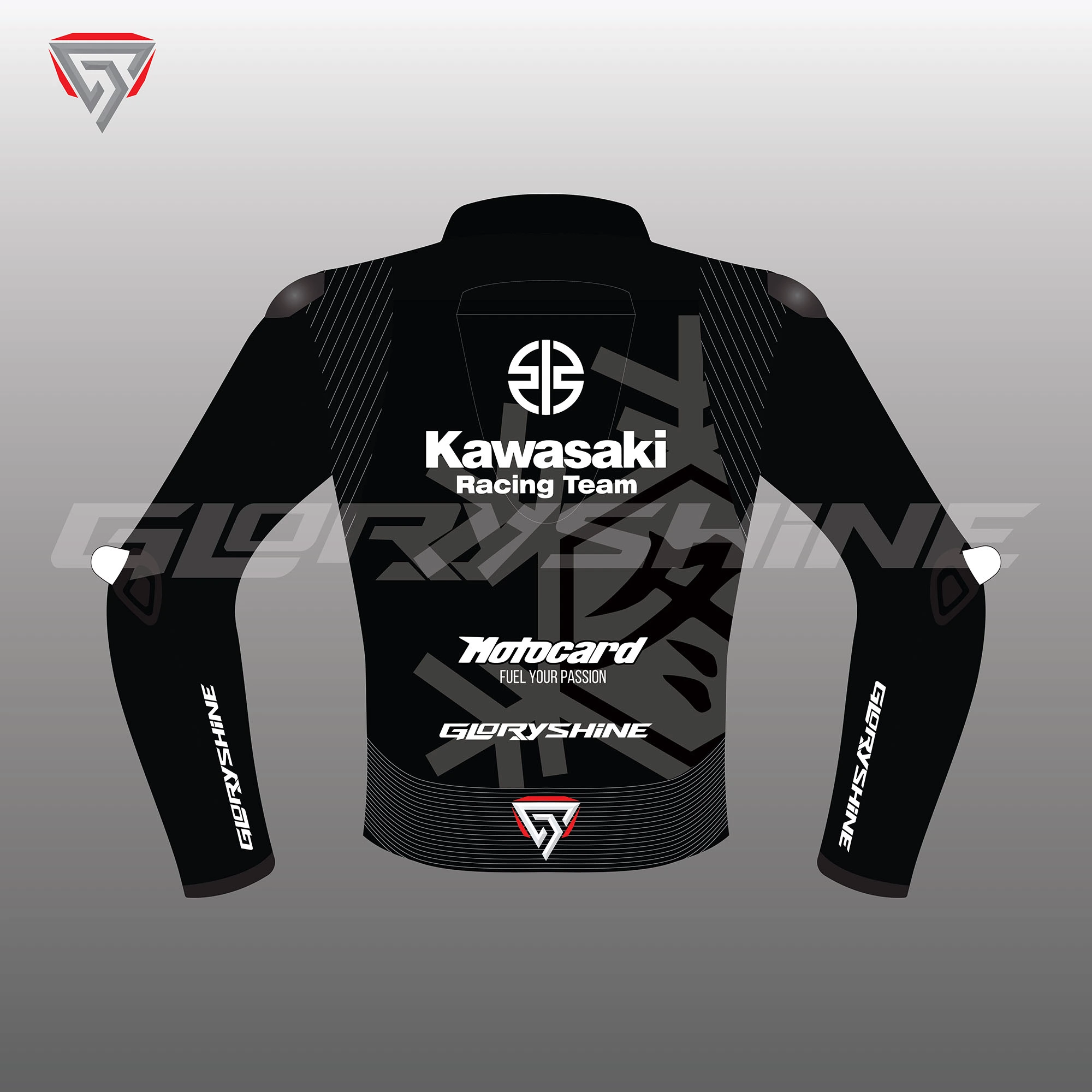 Alex Lowes Black Racing Jacket Kawasaki Jerez Test Jacket 2022 Back 2D
