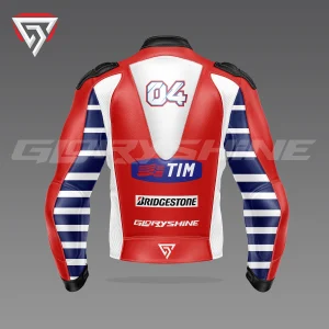 Andrea Dovizioso Leather Racing Jacket Ducati MotoGP 2016 Back 3D