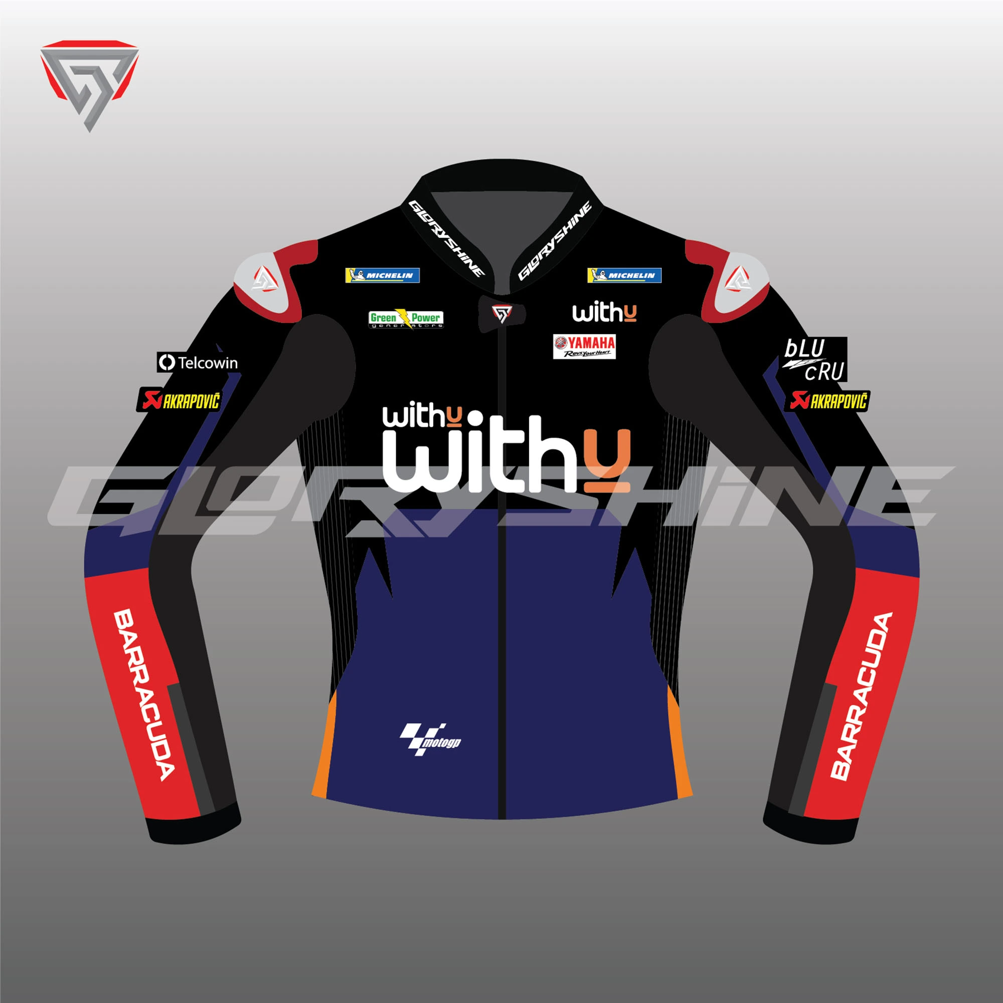 Andrea Dovizioso MotoGP Race Jacket Yamaha MotoGP 2022 Front 2D