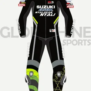Andrea Iannone Leather Suit Black Team Suzuki Ecstar MotoGP 2018 Front