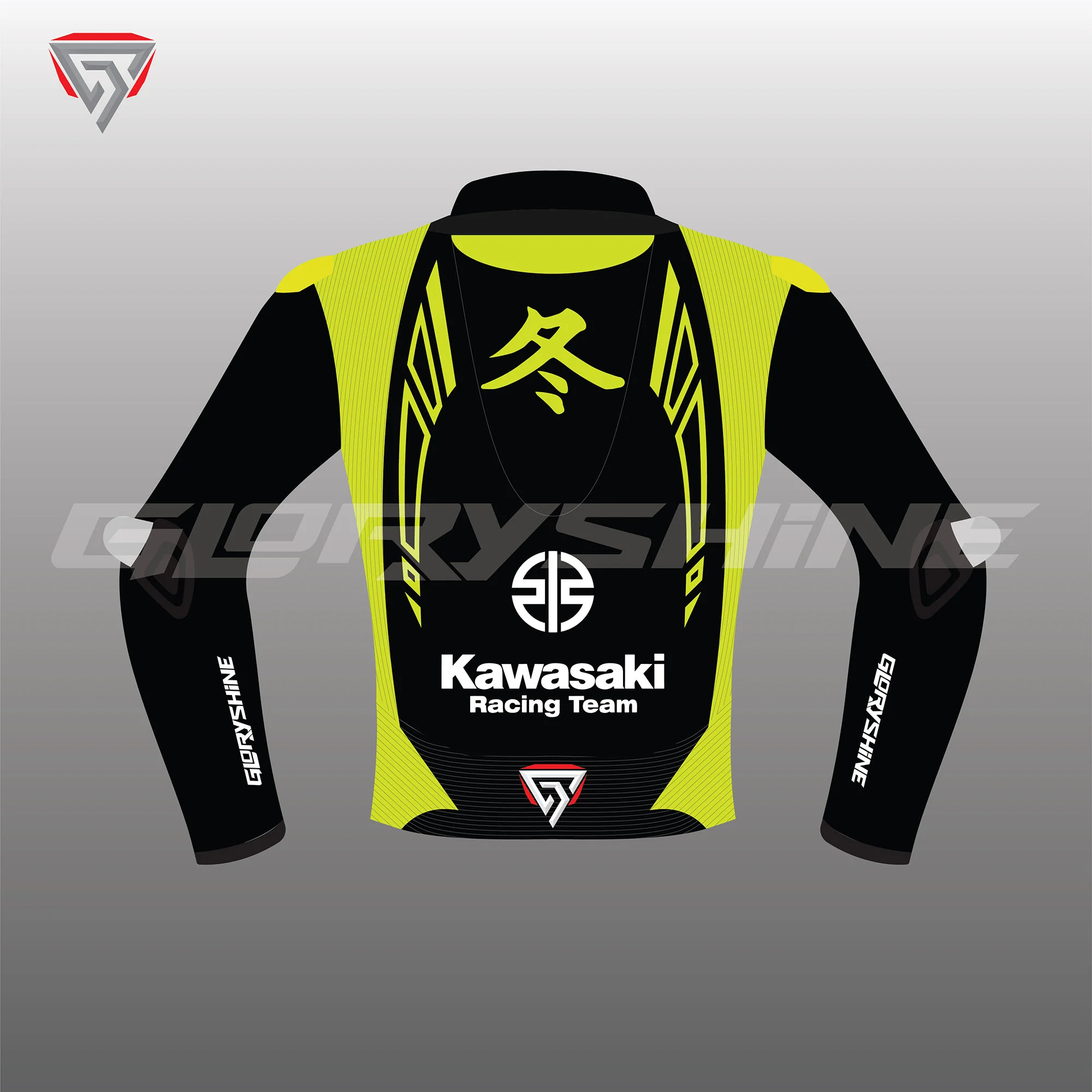 Axel Bassani Winter Test Jacket Kawasaki Racing Team WSBK 2024 Back 2D