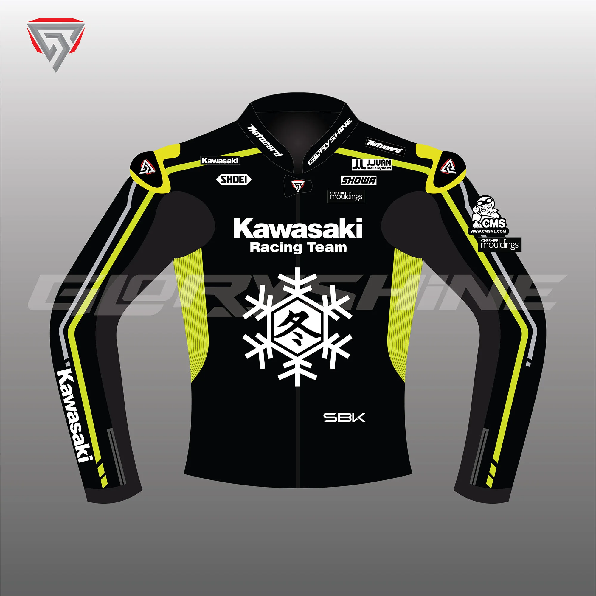Axel Bassani Winter Test Jacket Kawasaki Racing Team WSBK 2024 Front 2D