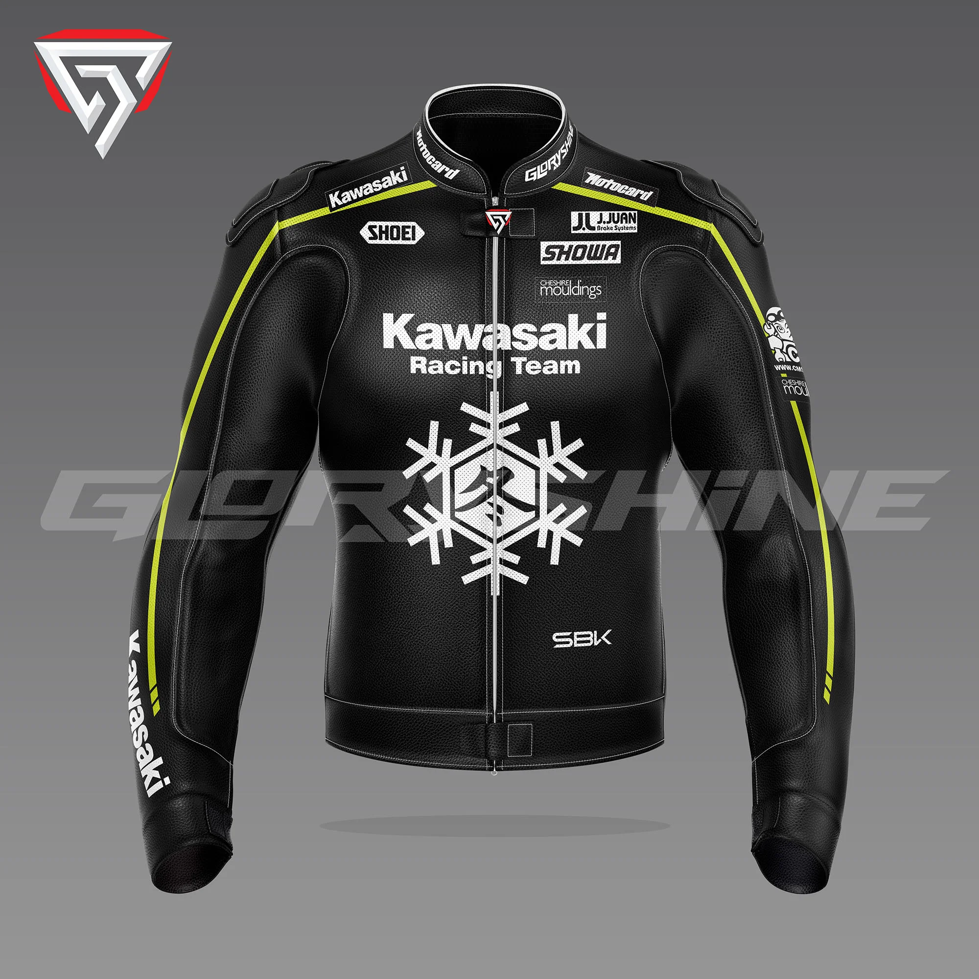 Axel Bassani Winter Test Jacket Kawasaki Racing Team WSBK 2024 Front 3D