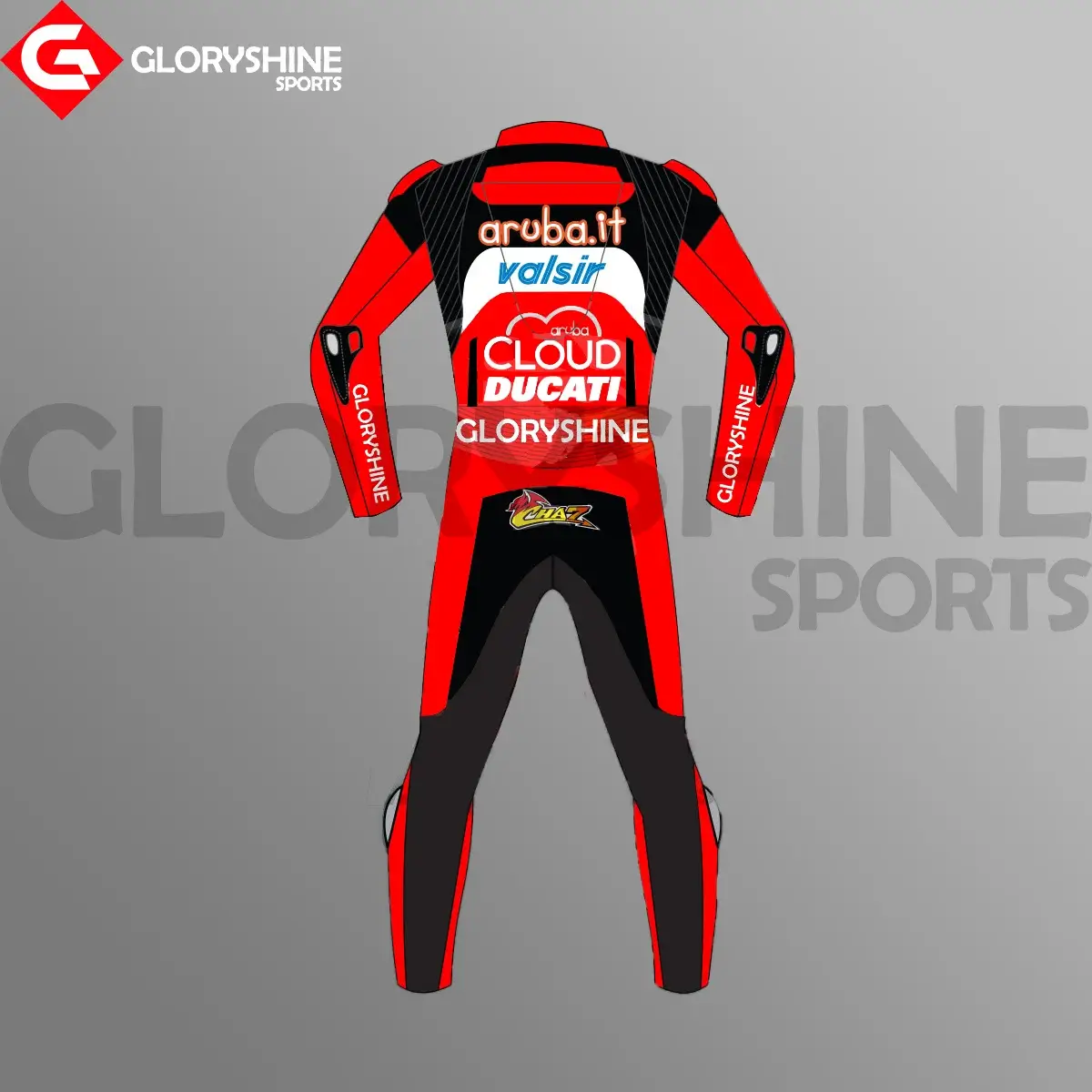 Chaz Davies Racing Suit Ducati Aruba.it WSBK Suit 2018 Back