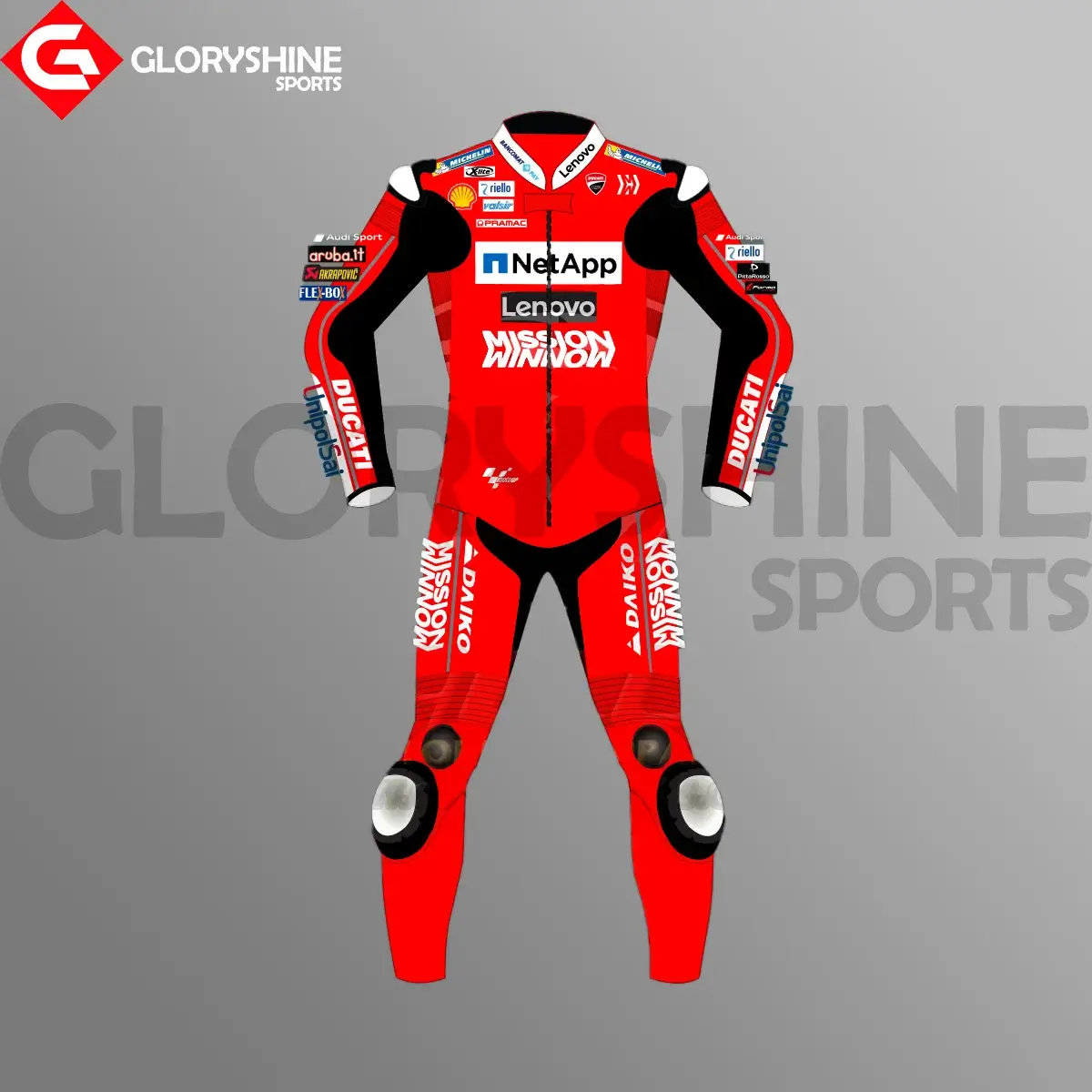 Danilo Petrucci Motorbike Suit Ducati MotoGP 2019 Front