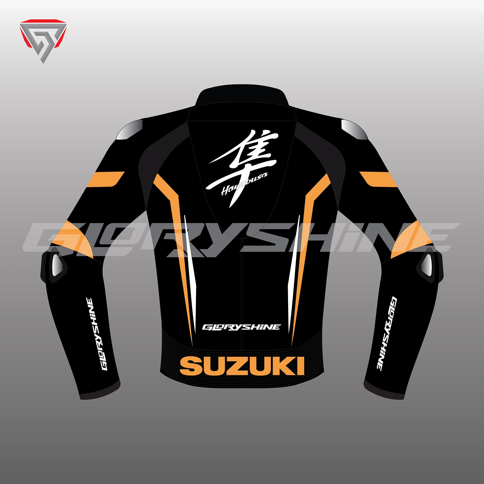 Hayabusa Motorcycle Jacket Back 2D