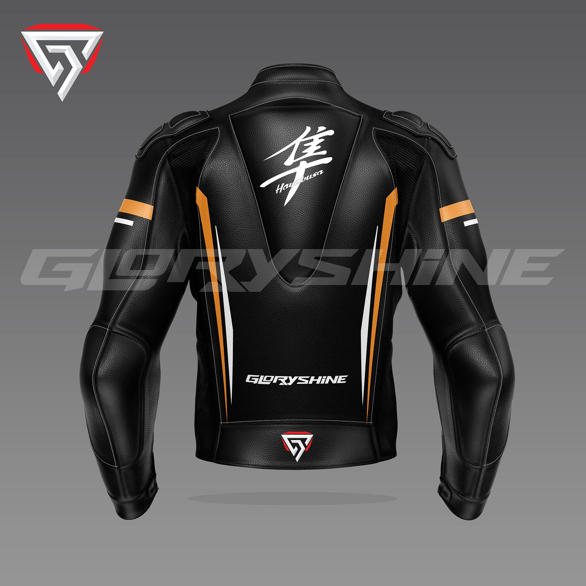 Hayabusa Motorcycle Jacket Back 3D