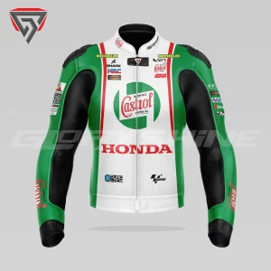 Johann Zarco Motorbike Race Jacket Castrol Honda LCR GP75 MotoGP British 2024 Front 3D