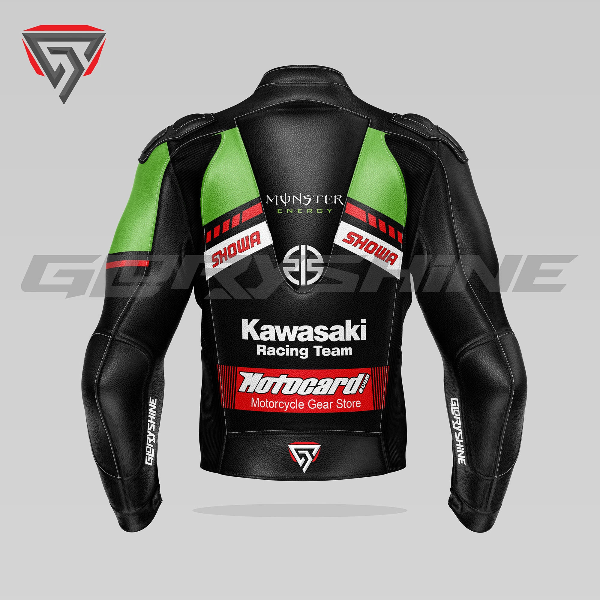 Jonathan Rea Motorbike Racing Jacket Kawasaki Motocard WSBK 2021 Back 3D