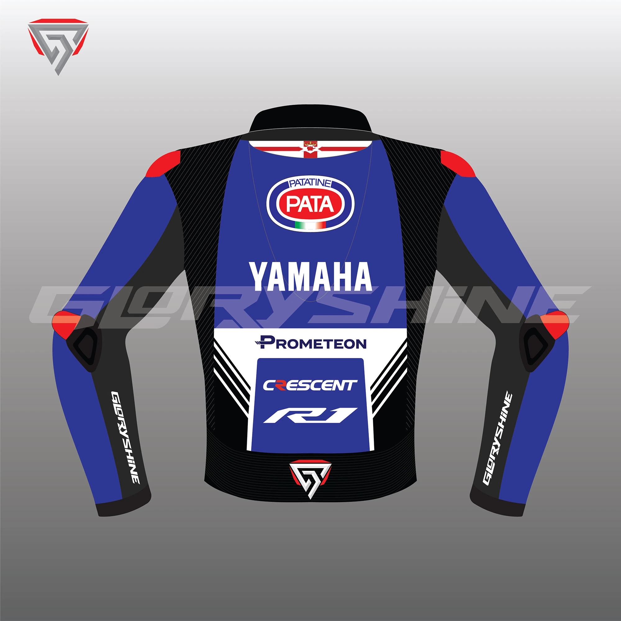 Jonathan Rea Motorcycle Jacket Yamaha Prometeon WorldSBK 2024 Back 2D