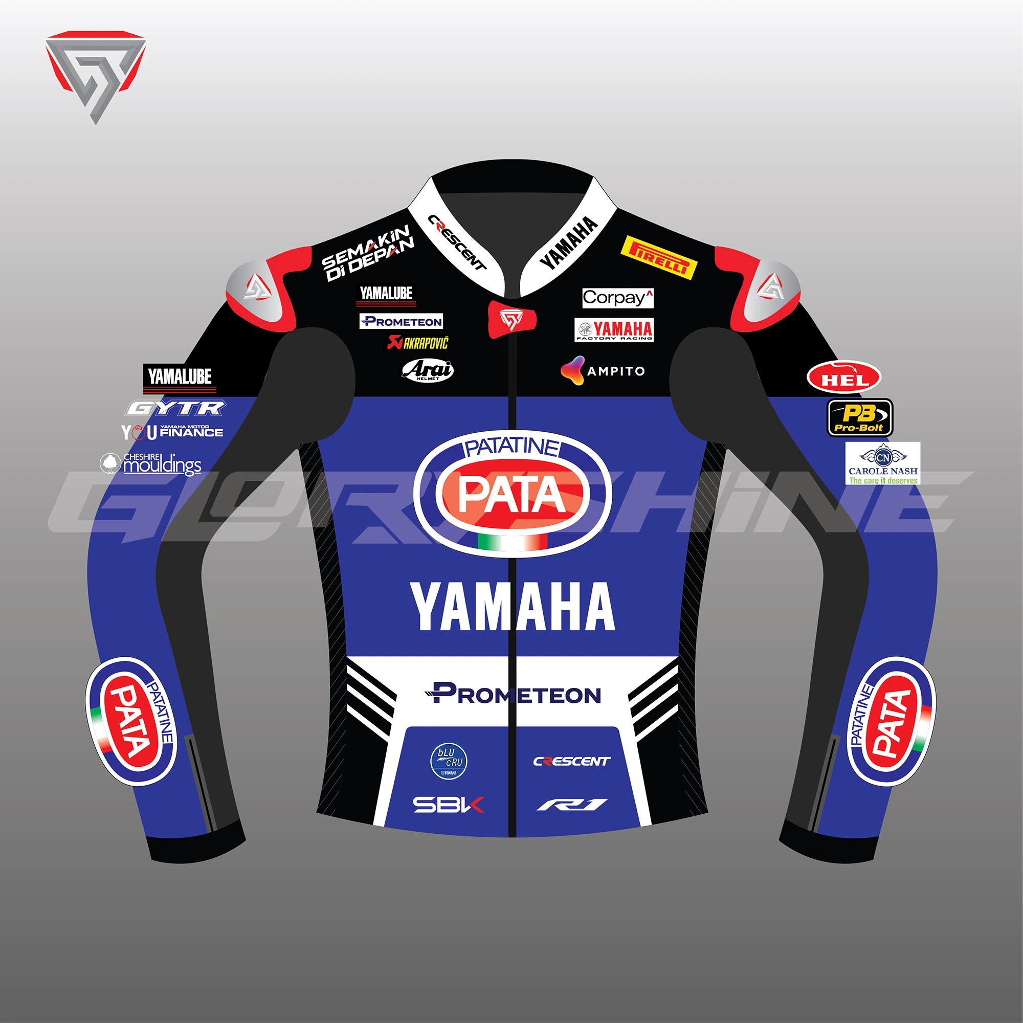 Jonathan Rea Motorcycle Jacket Yamaha Prometeon WorldSBK 2024 Front 2D