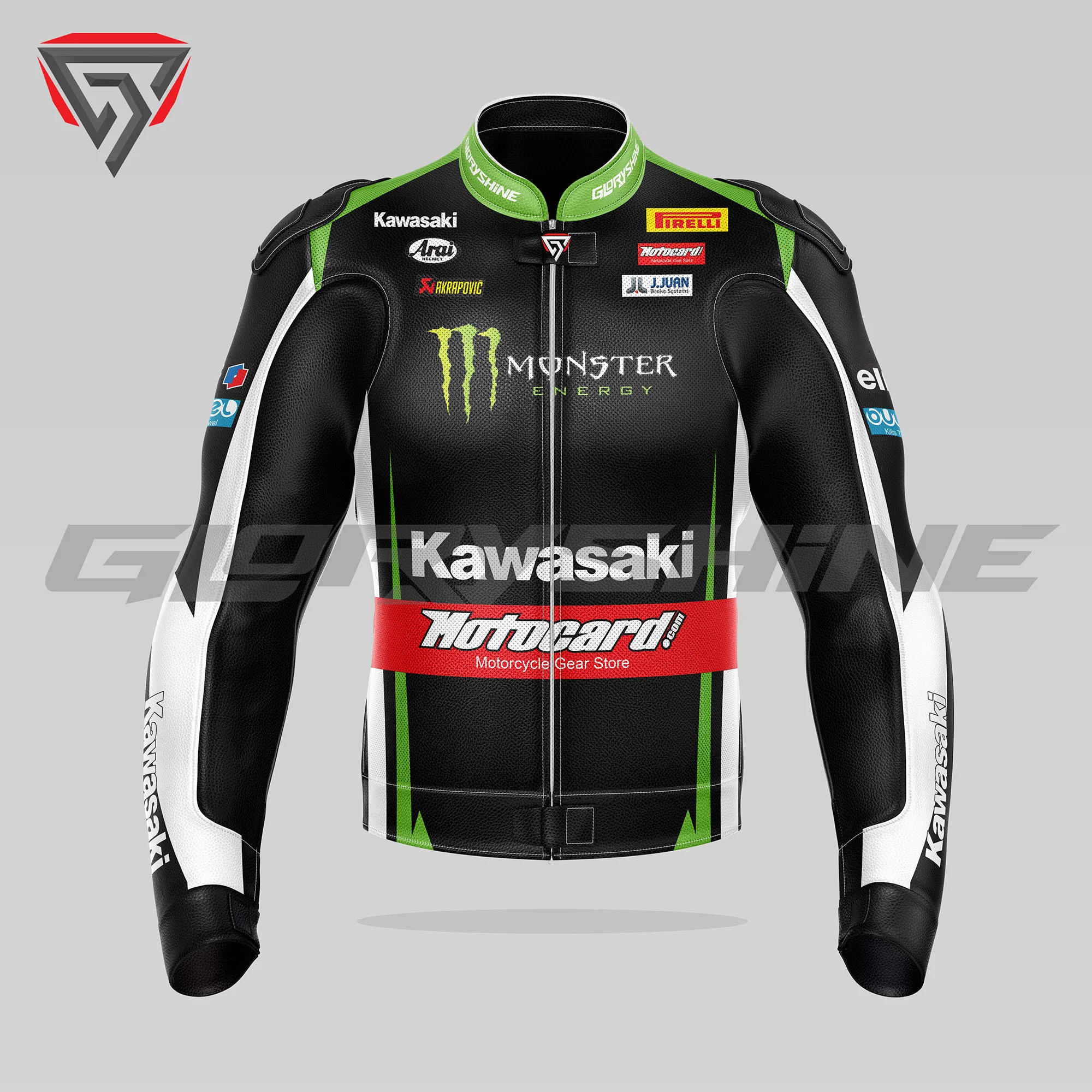 Jonathan Rea WSBK Jacket Kawasaki Ninja Motocard WSBK 2017 Front 3D
