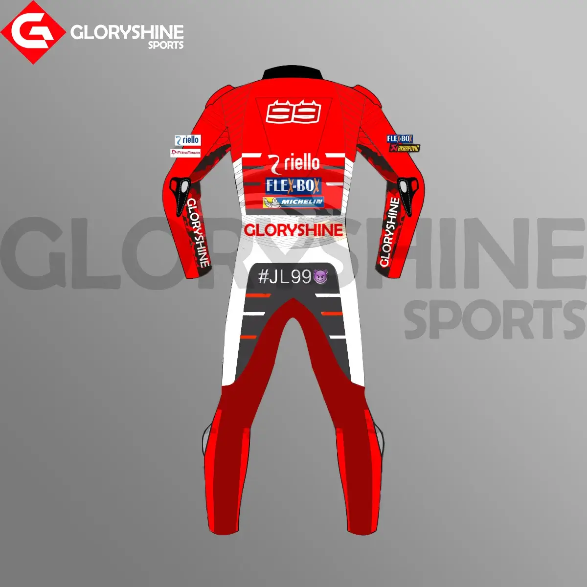 Jorge Lorenzo Motorbike Suit Ducati Flexbox MotoGP 2018 Back
