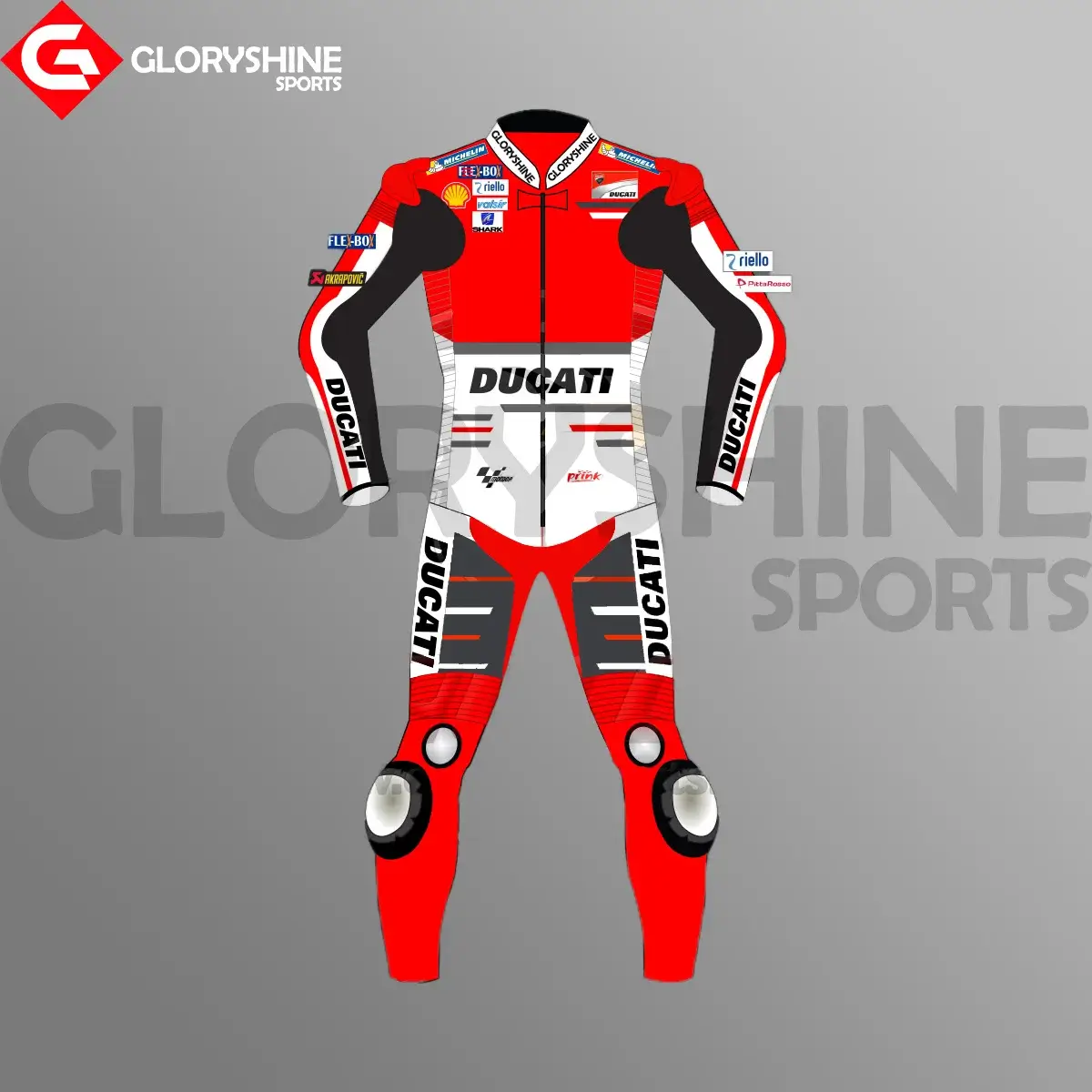 Jorge Lorenzo Motorbike Suit Ducati Flexbox MotoGP 2018 Front