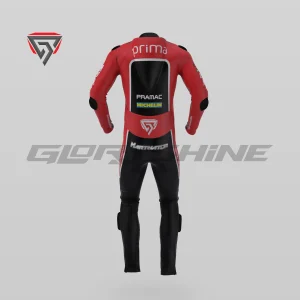 Jorge Martin Leather Motorbike Suit Ducati Prima GP75 MotoGP British 2024 Back 3D