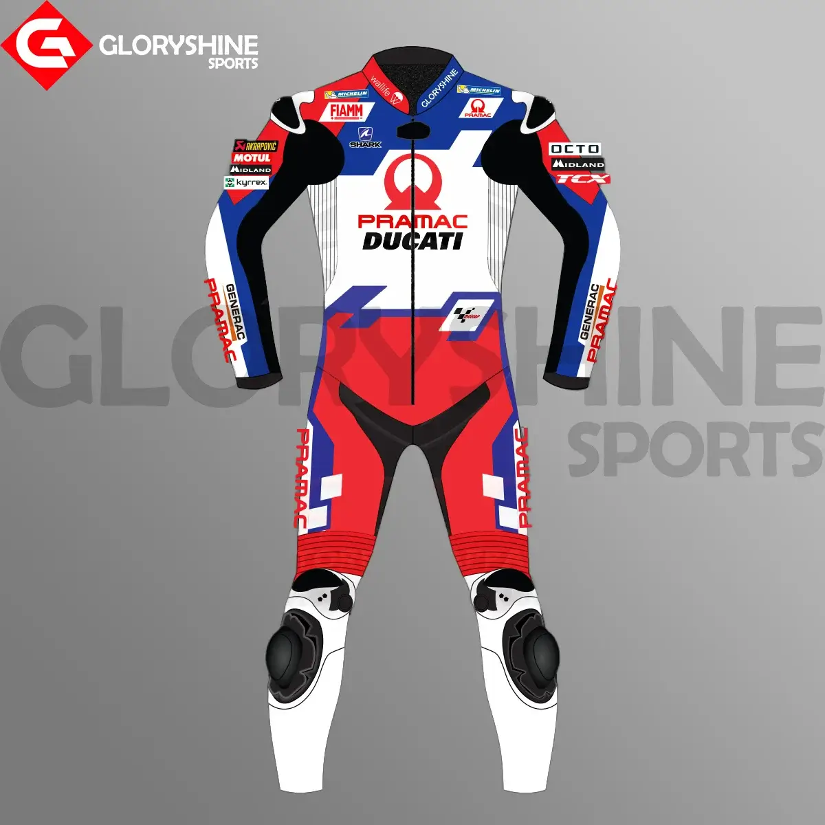 Jorge Martin Leather Suit Ducati Pramac Racing MotoGP 2022 Front