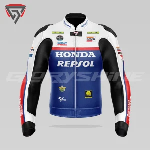 Luca Marini Motorbike Jacket Repsol Honda Team GP75 MotoGP British 2024 Front 3D