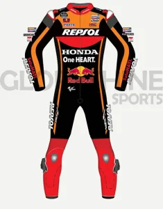 Marc Marquez 93 Repsol Leather Suit Black MotoGP 2017 Front