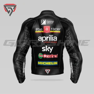 Maverick Vinales Motorbike Jacket Aprilia Racing GP75 MotoGP British 2024 Back 3D