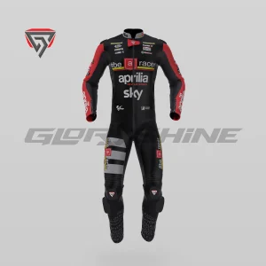 Maverick Vinales Motorbike Suit Aprilia Racing GP75 MotoGP British 2024 Front 3D