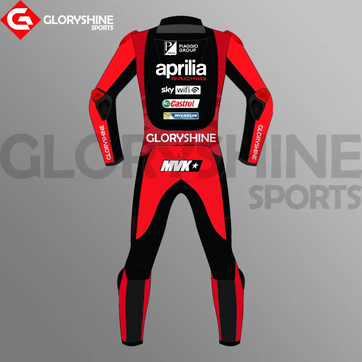Maverick Vinales Motorcycle Aprilia Racing Suit MotoGP 2022 Back