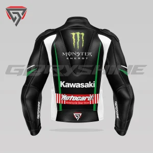 Tom Sykes Leather Racing Jacket Kawasaki WSBK 2017 Back 3D
