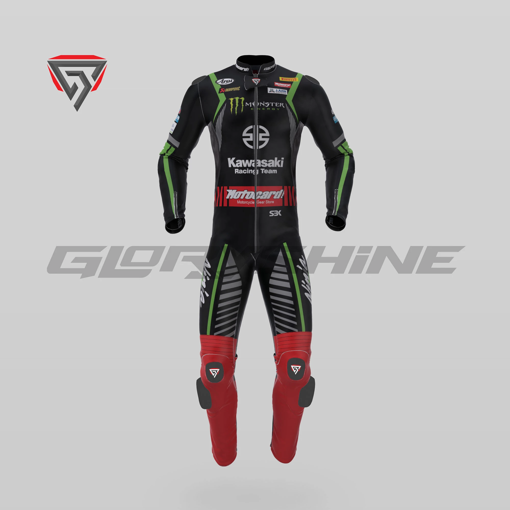 Tom Sykes Leather Suit Kawasaki Motocard WSBK 2018 Front 3D