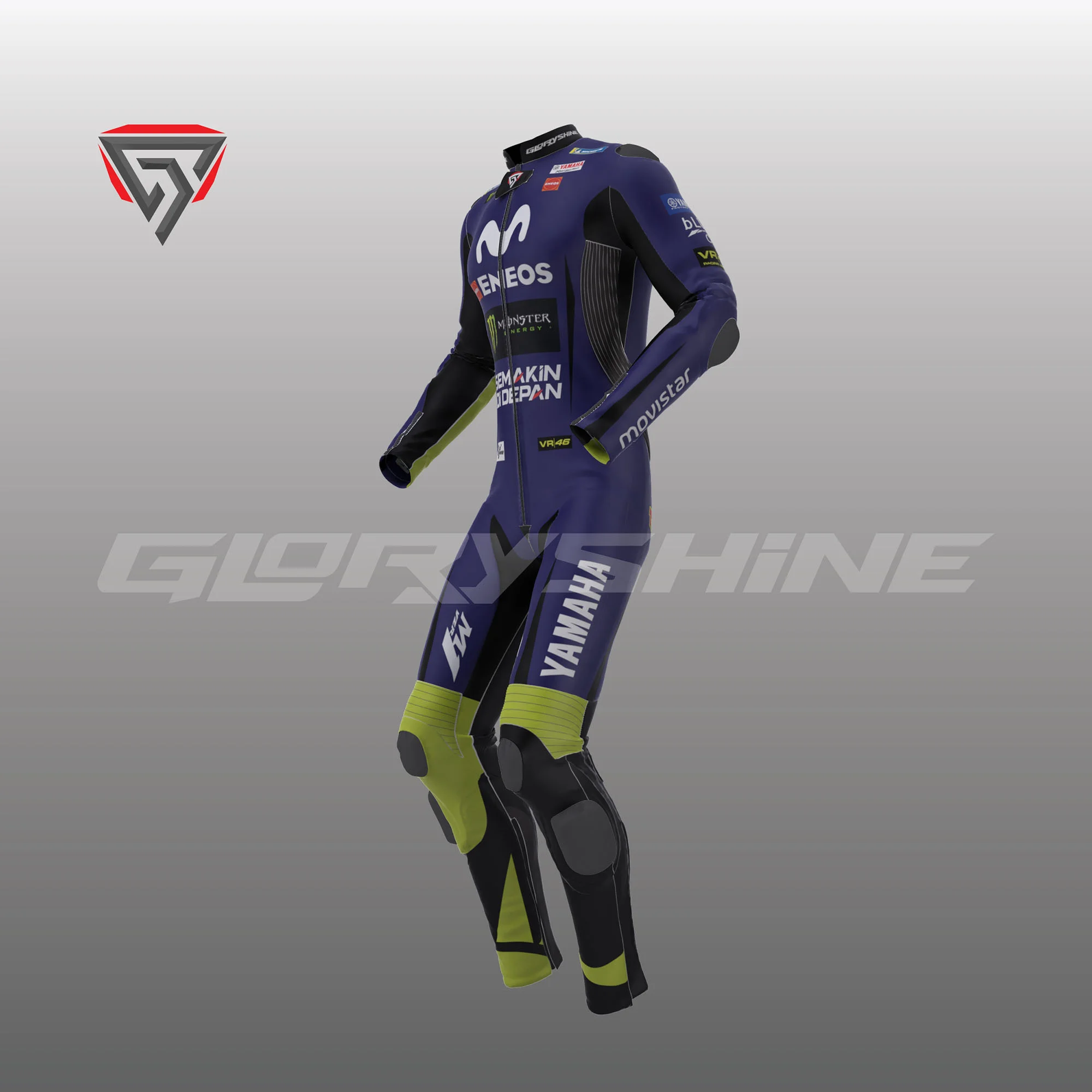 Valentino Rossi Suit Movistar Yamaha Losail Circuit MotoGP 2018 Right Side 3D