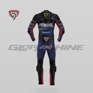 Fabio Quartararo Leather Suit Monster Energy Yamaha MotoGP 2024 Back 3D