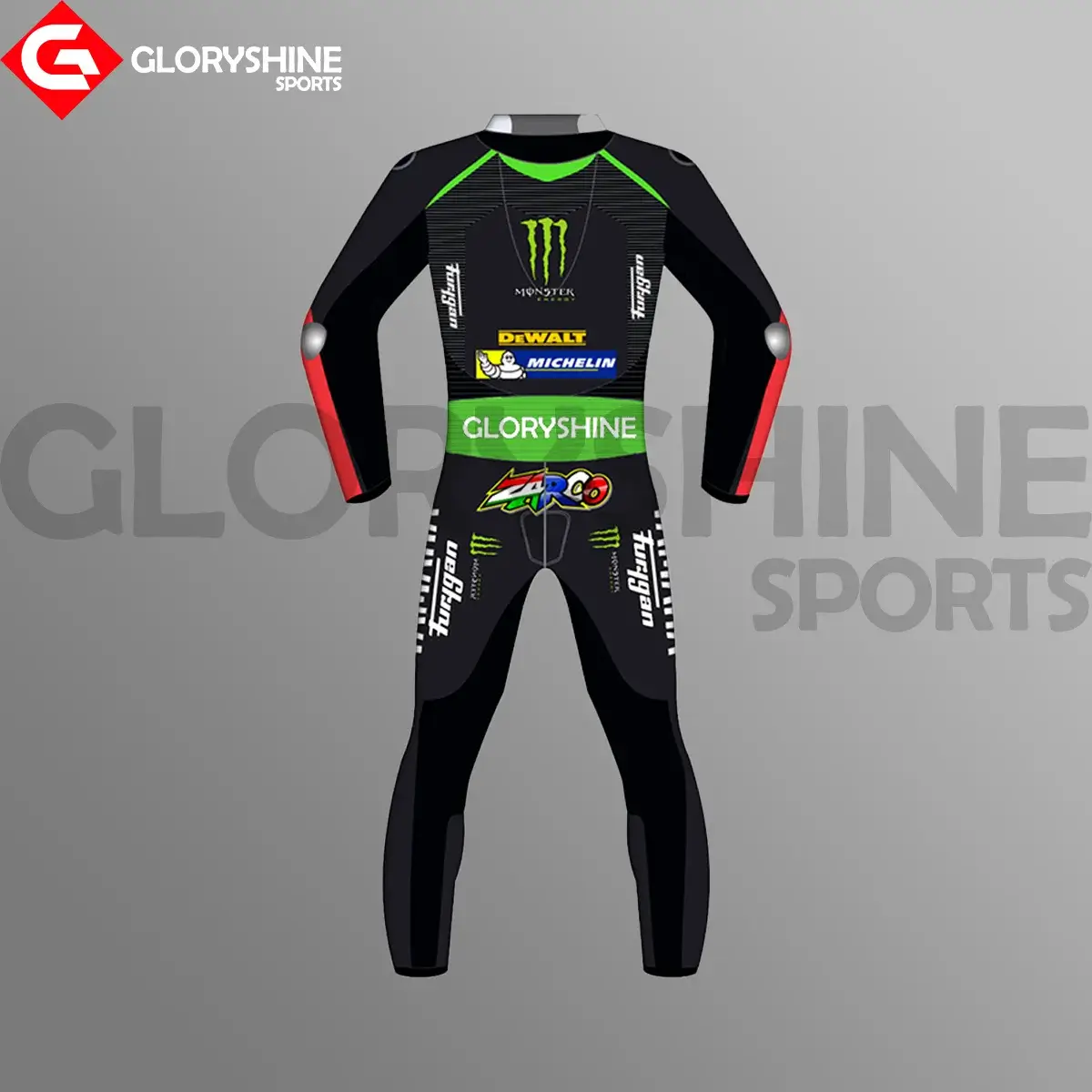 Johann Zarco Motorbike Suit Monster Yamaha MotoGP 2017 Back
