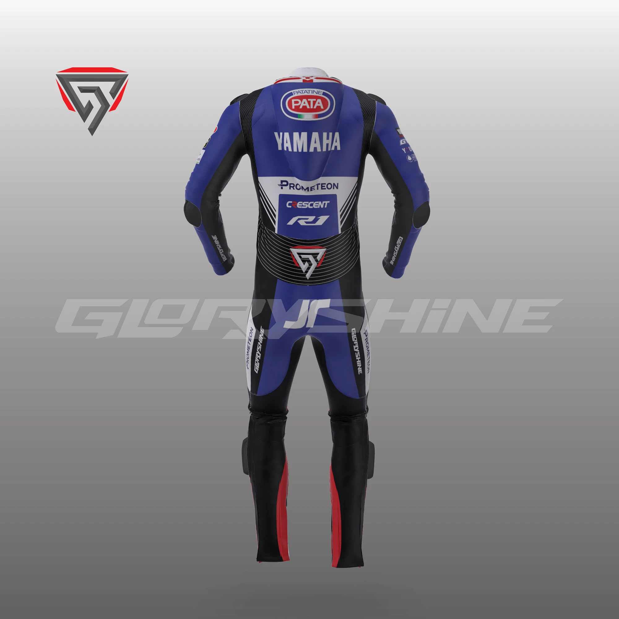 Jonathan Rea Motorcycle Suit Yamaha Prometeon WorldSBK 2024 Back 3D
