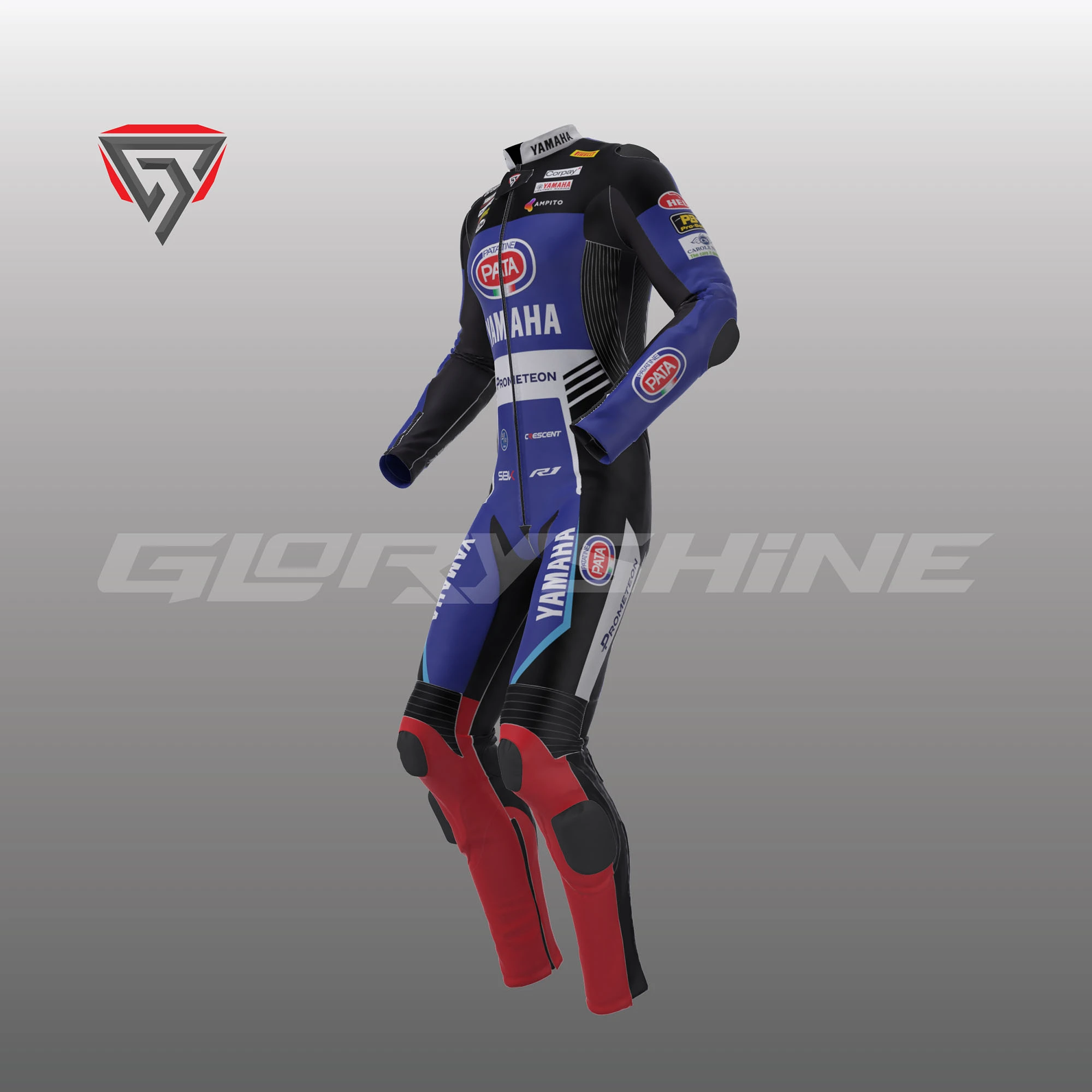 Jonathan Rea Motorcycle Suit Yamaha Prometeon WorldSBK 2024 Side 3D