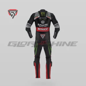 Jonathan Rea Racing Suit Kawasaki Motocard WSBK 2019 Back 3D Jonathan Rea Racing Suit Kawasaki Motocard WSBK 2019 Back 3D