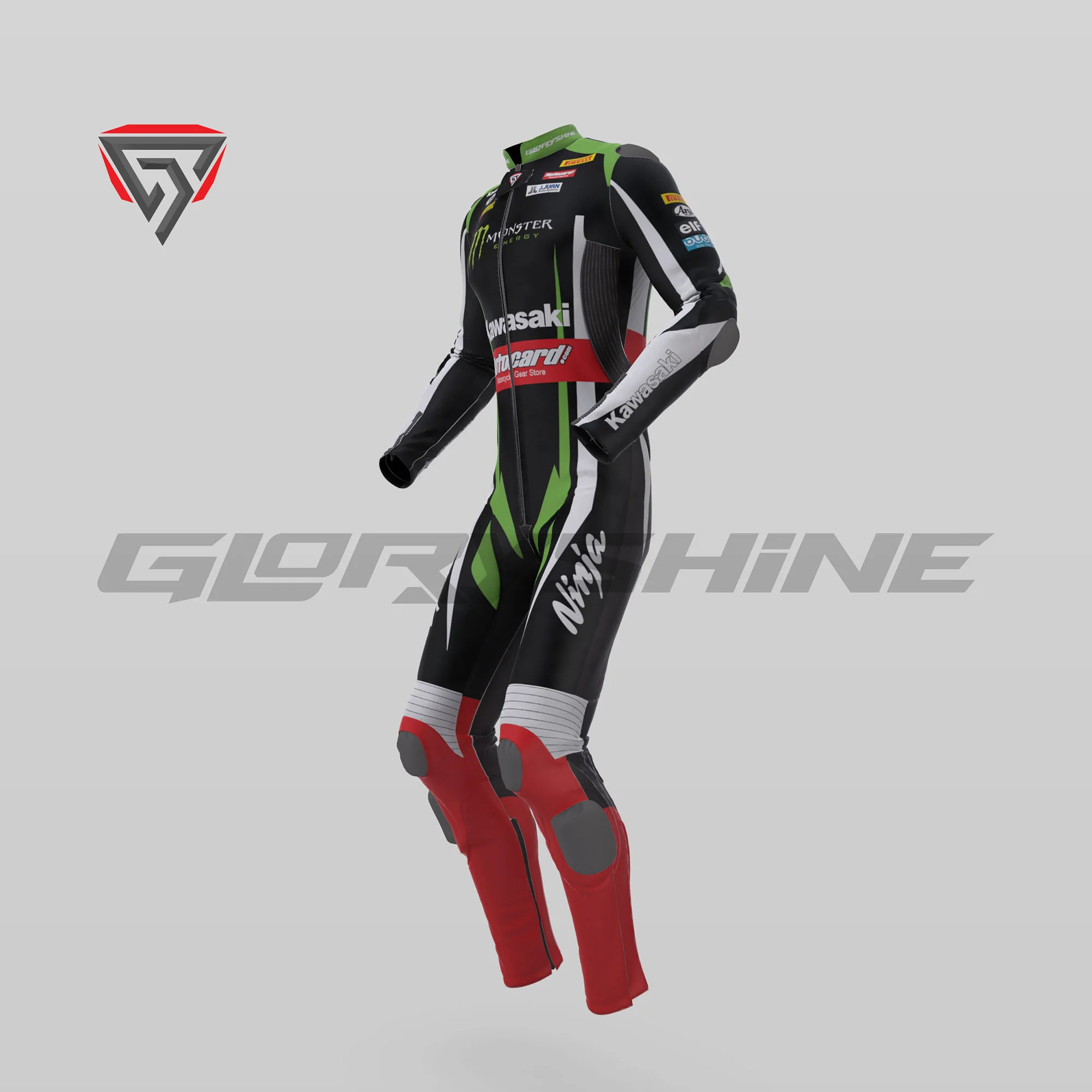 Jonathan Rea WSBK Suit Kawasaki Ninja Motocard WSBK 2017 Side 3D