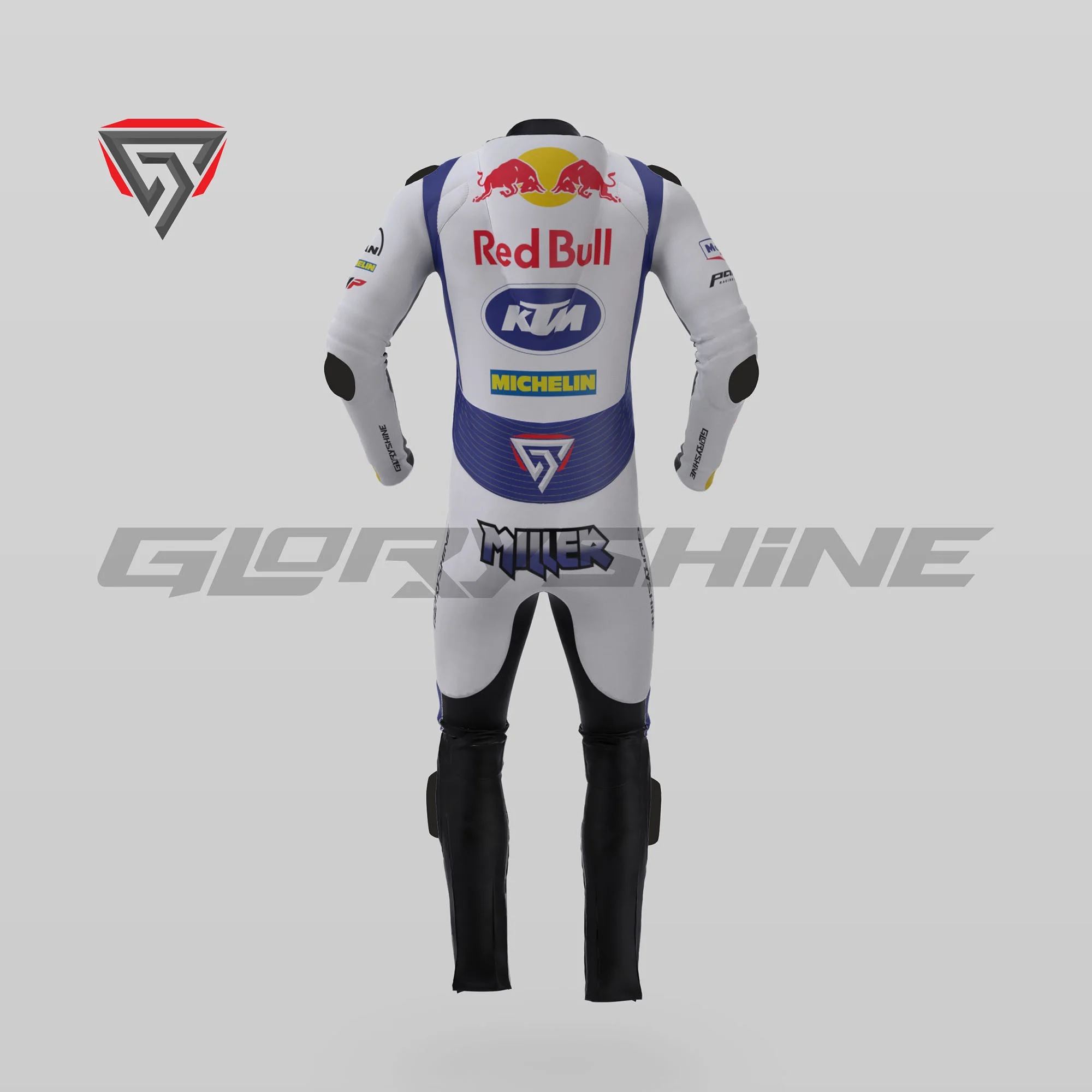 Jack Miller Race Suit Red Bull KTM Factory GP75 MotoGP British 2024 Back 3D