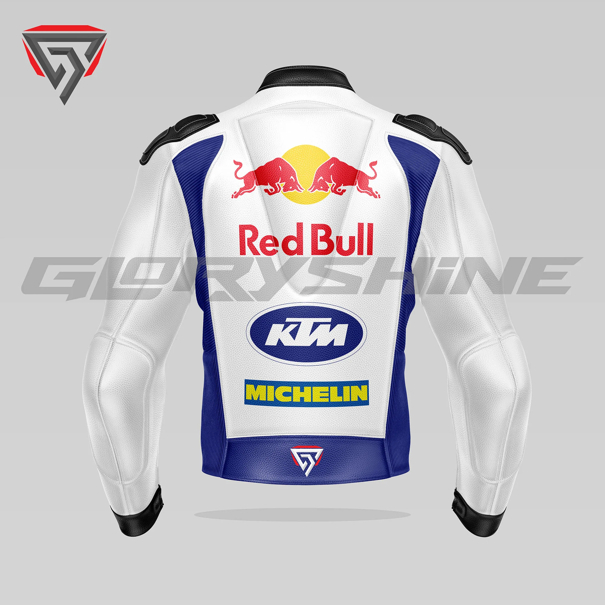 Brad Binder Motorbike Jacket Red Bull KTM Factory GP75 MotoGP British 2024 Back 3D