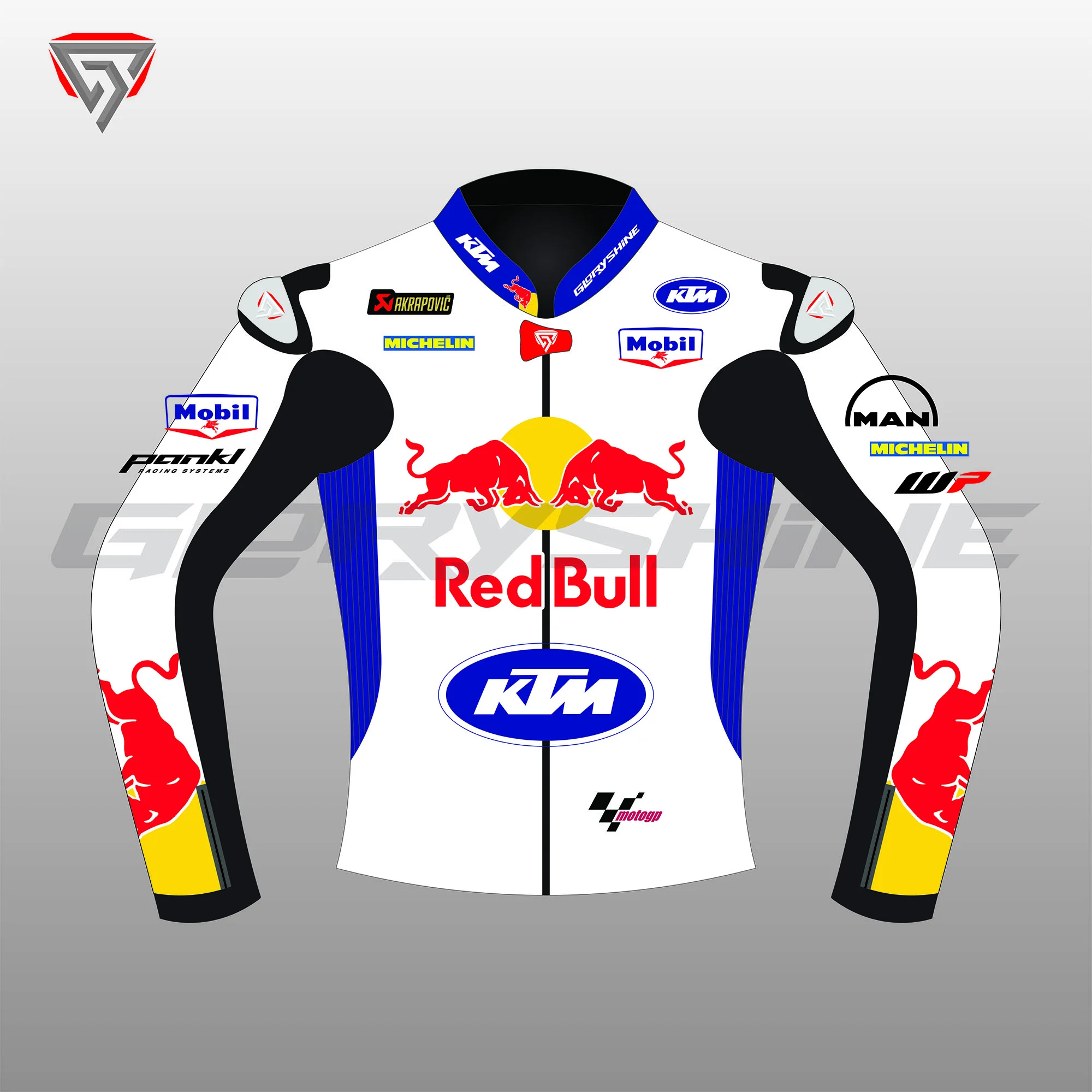 Brad Binder Motorbike Jacket Red Bull KTM Factory GP75 MotoGP British 2024 Front 2D