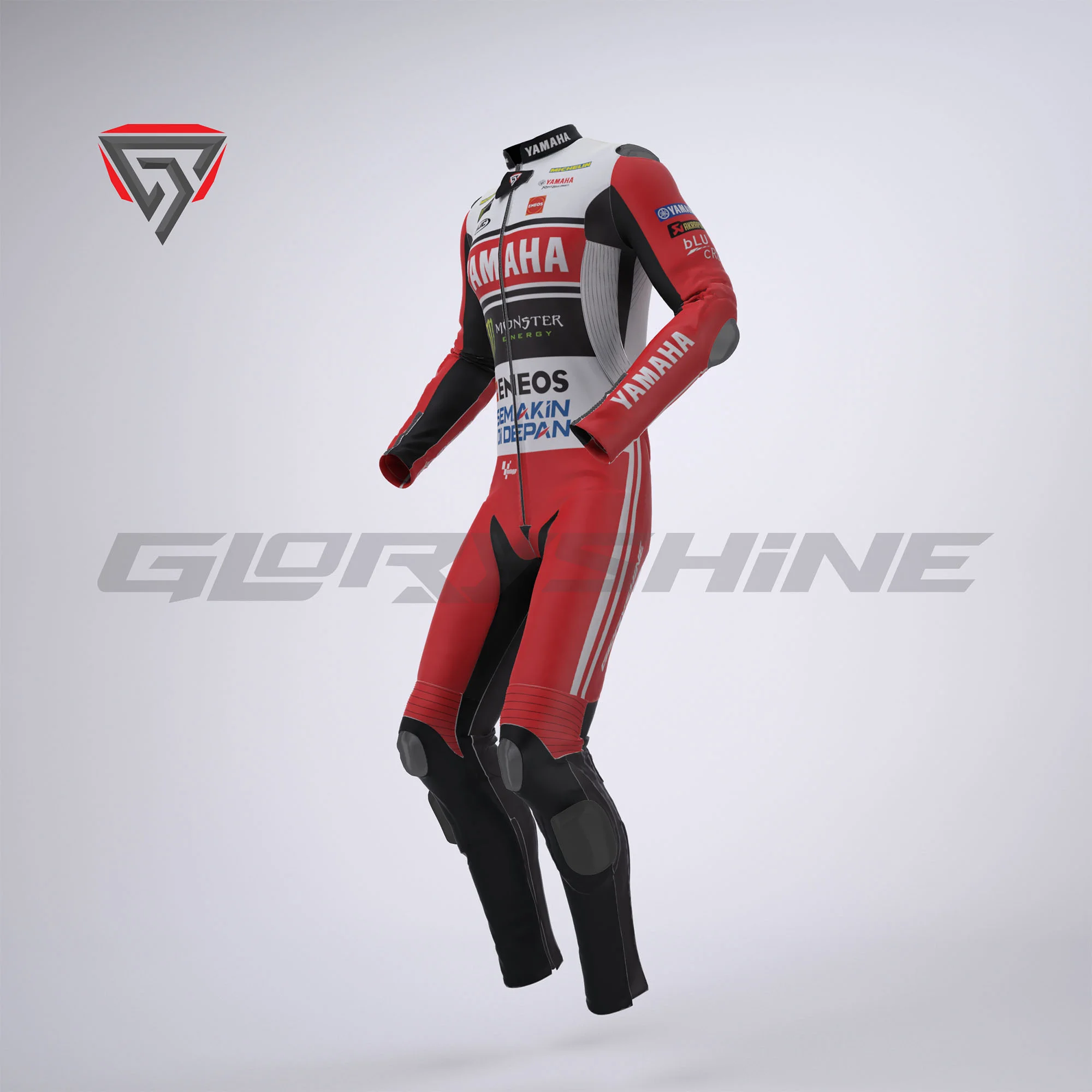 Fabio Quartararo Race Suit Monster Energy Yamaha GP75 MotoGP British 2024 Side 3D