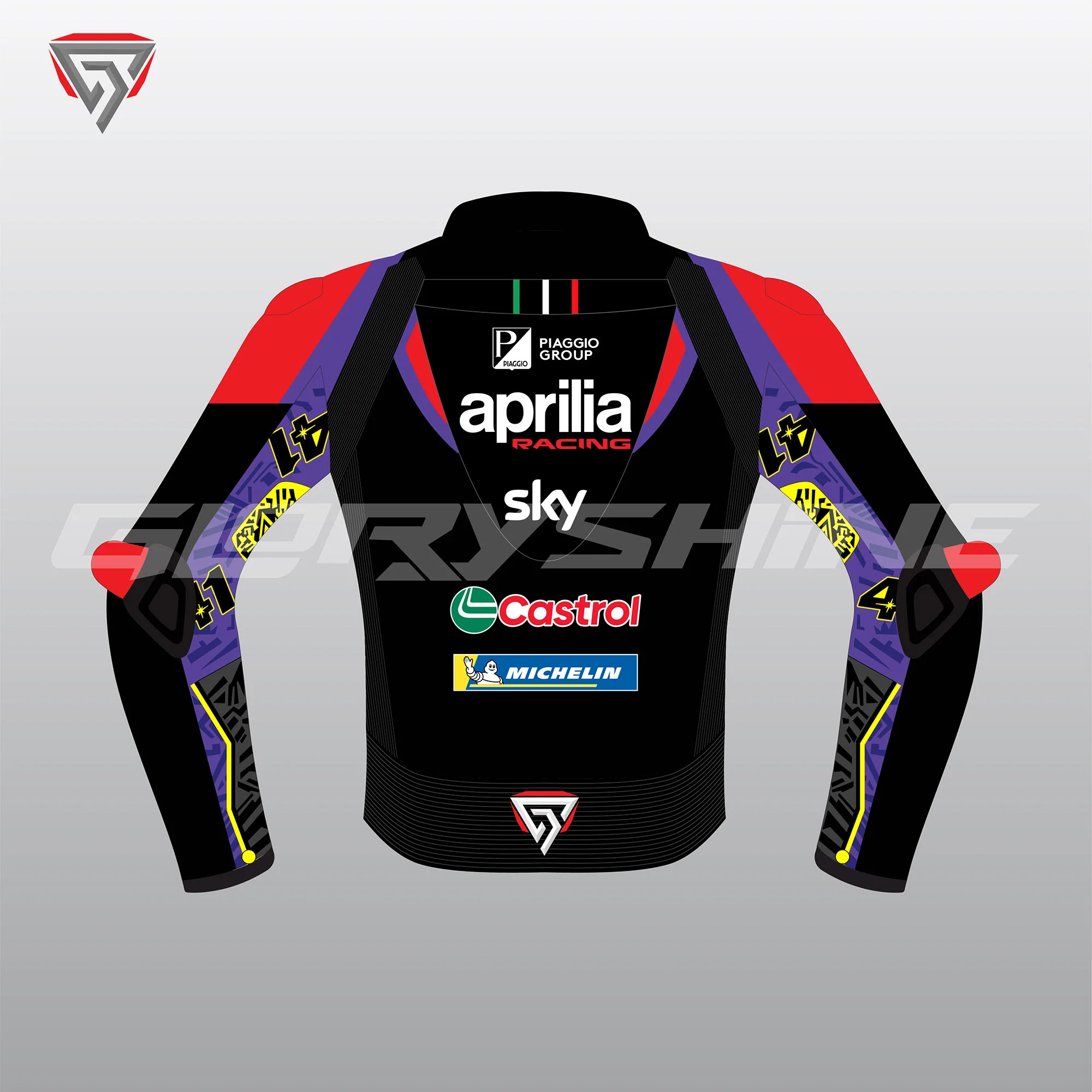 Aleix Espargaro Motorbike Jacket Aprilia Racing MotoGP 2024 Back 2D