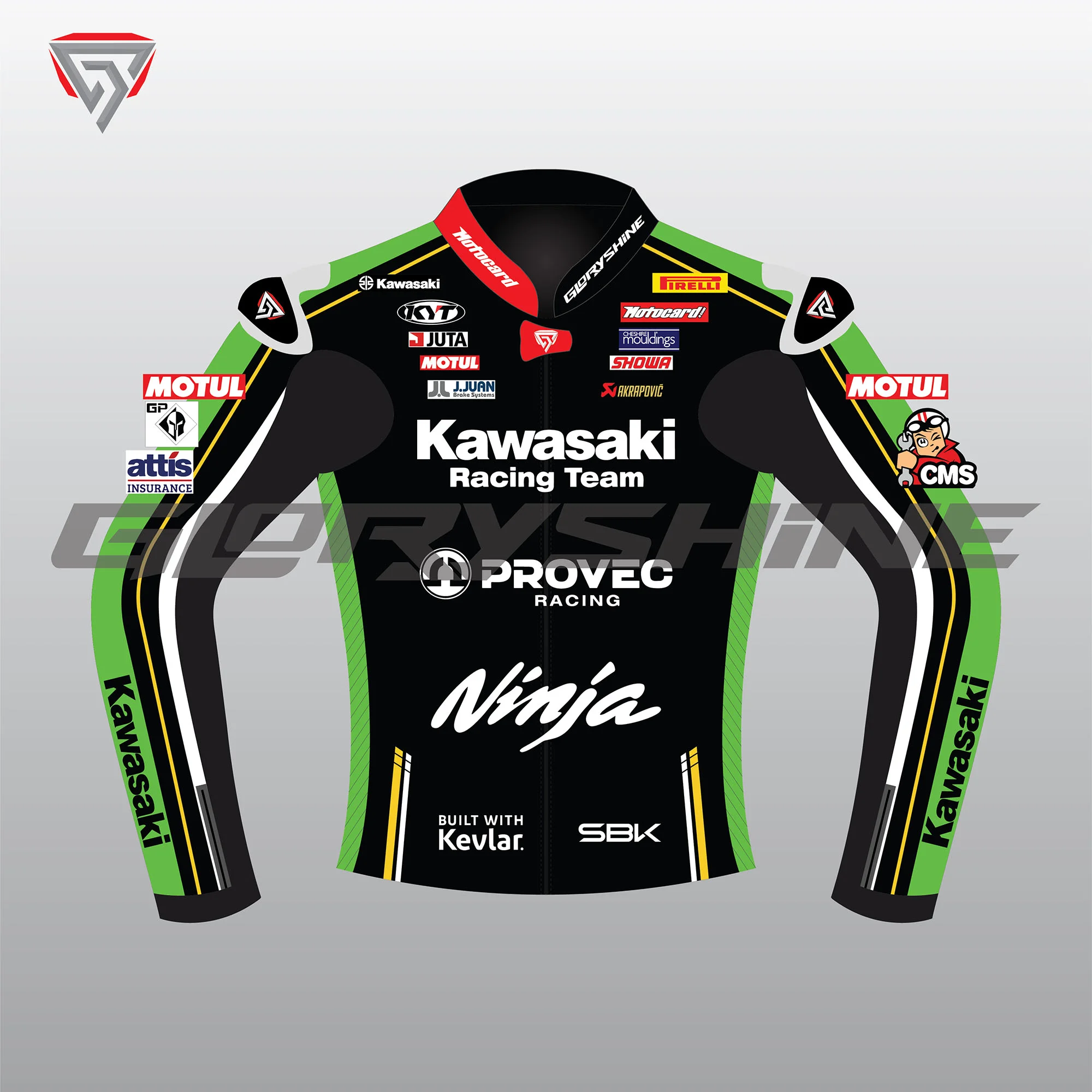 Alex Lowes Racing Jacket Kawasaki Racing Team WSBK 2024 Front 2D