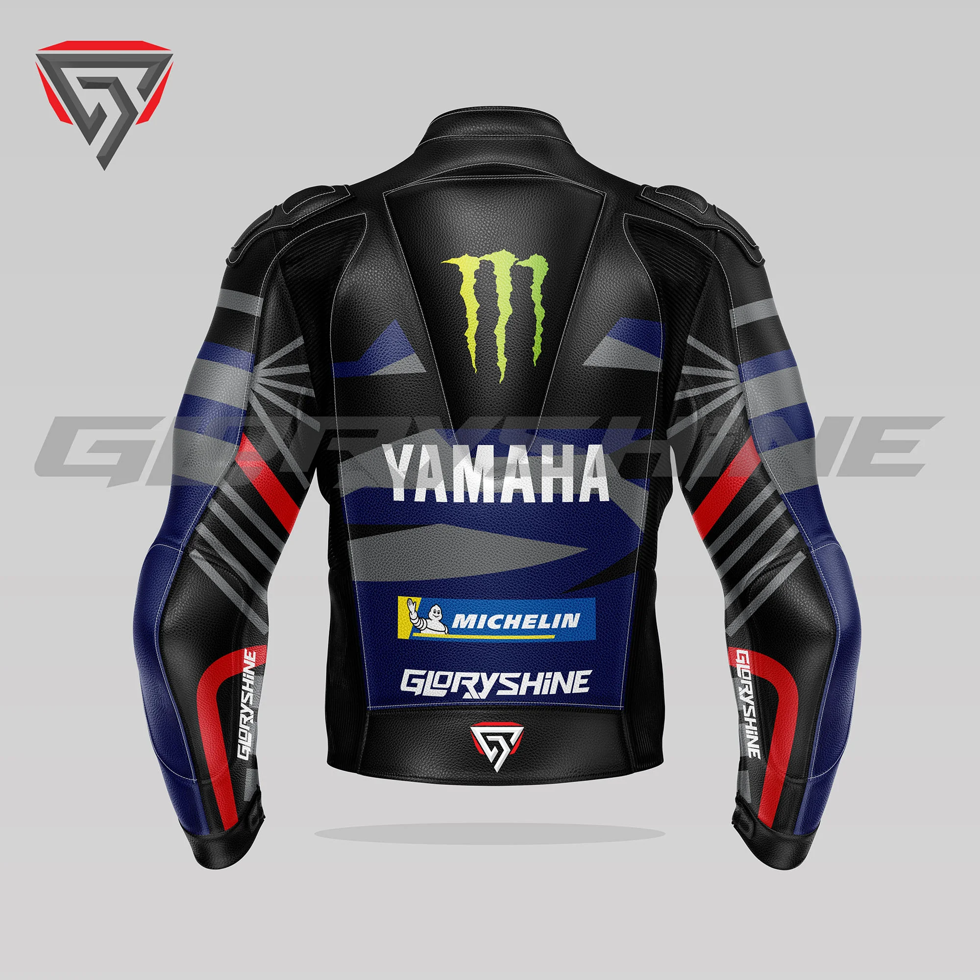 Alex Rins Motorcycle Jacket Monster Energy Yamaha MotoGP 2024 Back 3D